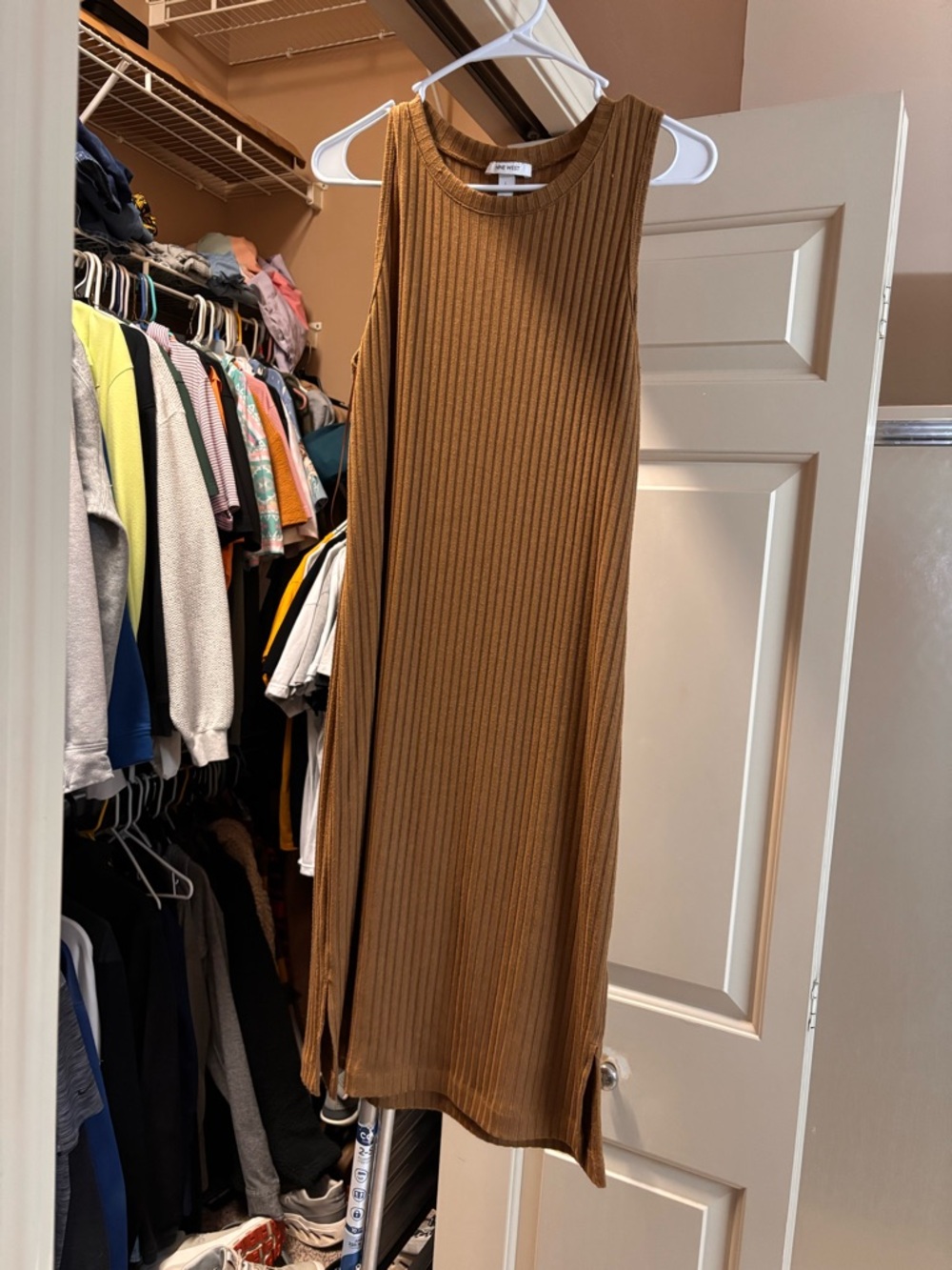 Ribbed Sleeveless Midi Dress
